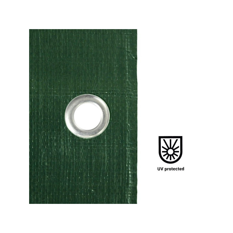 Bâche de protection verte ultra résistante - 200 g/m² - 3 x 5 mètres