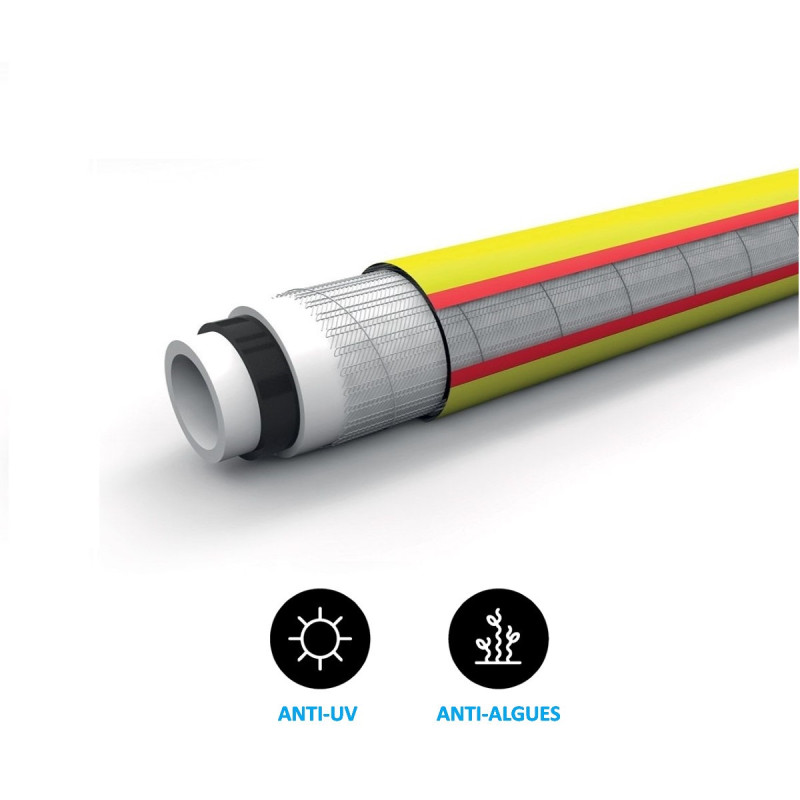 Tuyau d'arrosage 5 couches Ø 25 mm (1 pouce) - Longueur 50 mètres